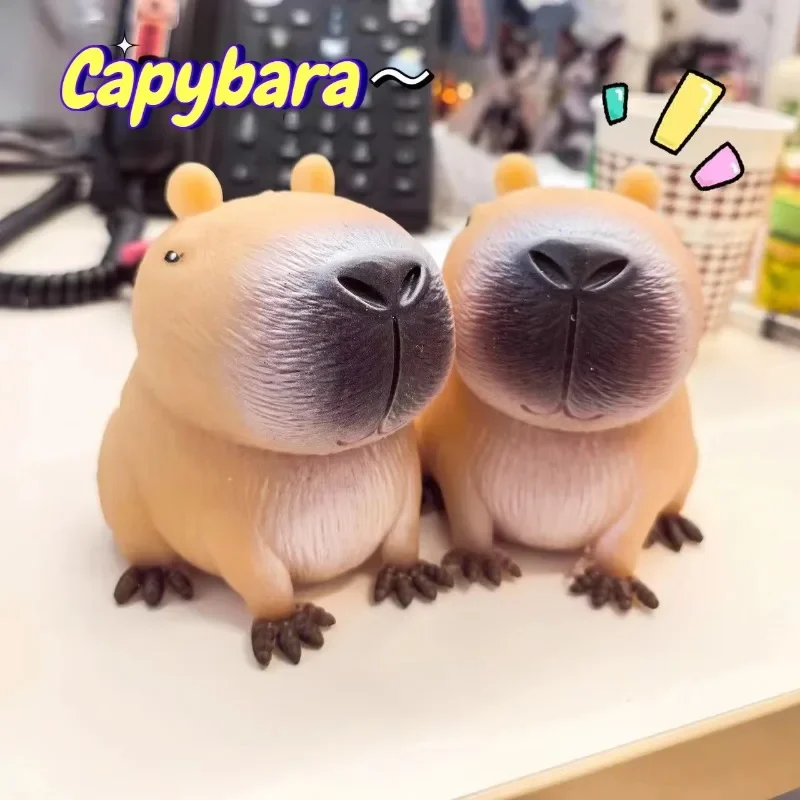 

1-10 шт., милая расслабляющая сжимающая капибара, водный дельфин, мягкая мягкая резина, нестрессованная забавная игрушка, подарочный орнамент