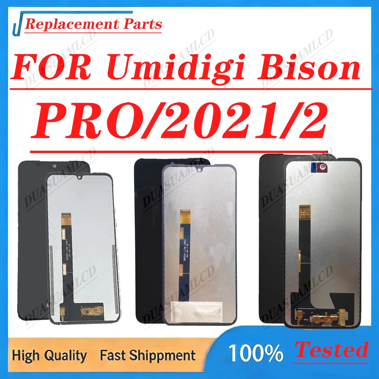 Pantalla LCD Táctil de Repuesto para Umidigi Bison 2021, Bison Pro, Bison 2, Ensamblaje Completo de Digitalizador, Piezas de Reparación