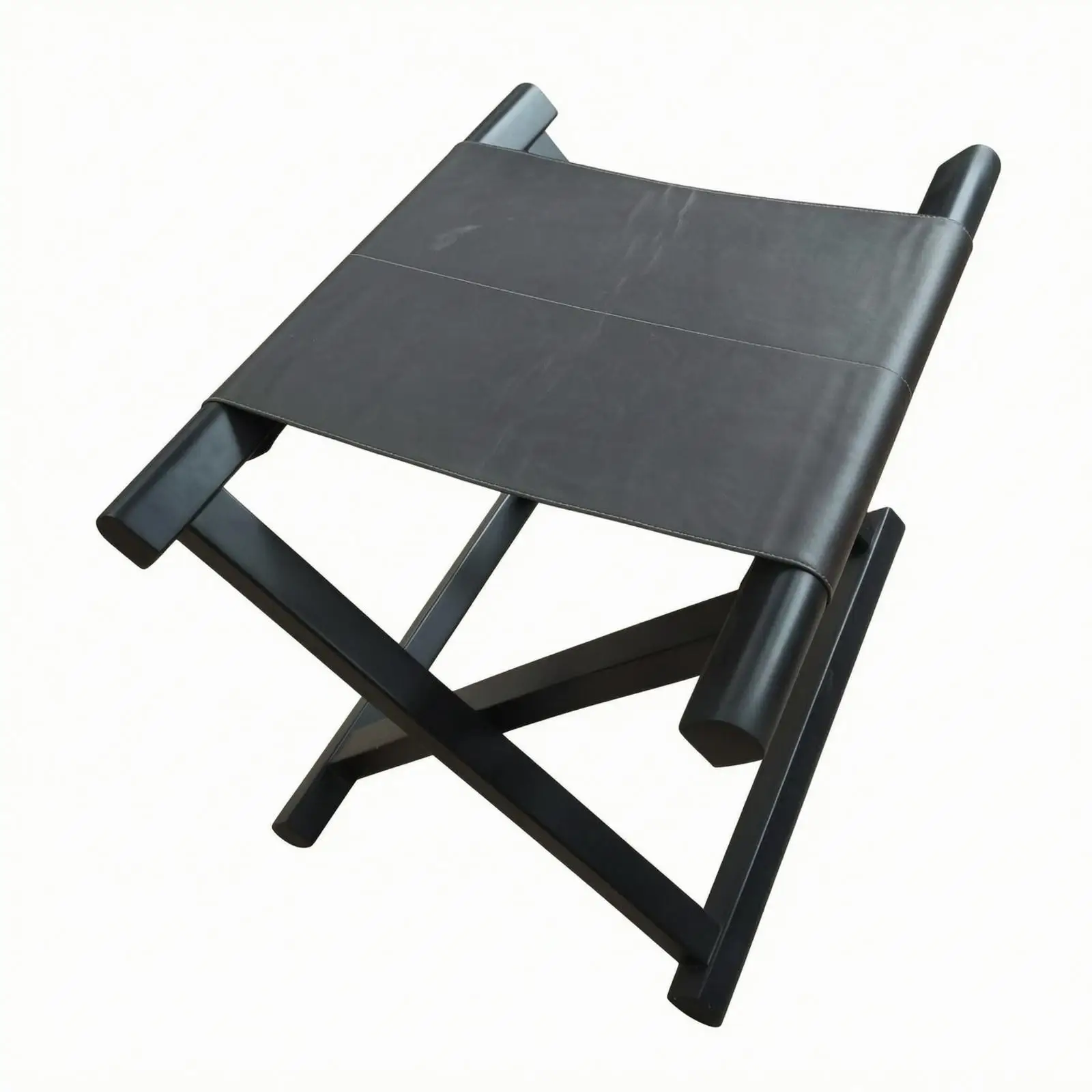 Heavy Duty Luggage Shelf for Hotels with Leather Cushion and Foldable Scissor Legs for Travel