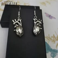 Anatomical Heart Earrings,Horror Jewelry,Macabre Earrings,Anatomy Jewelry