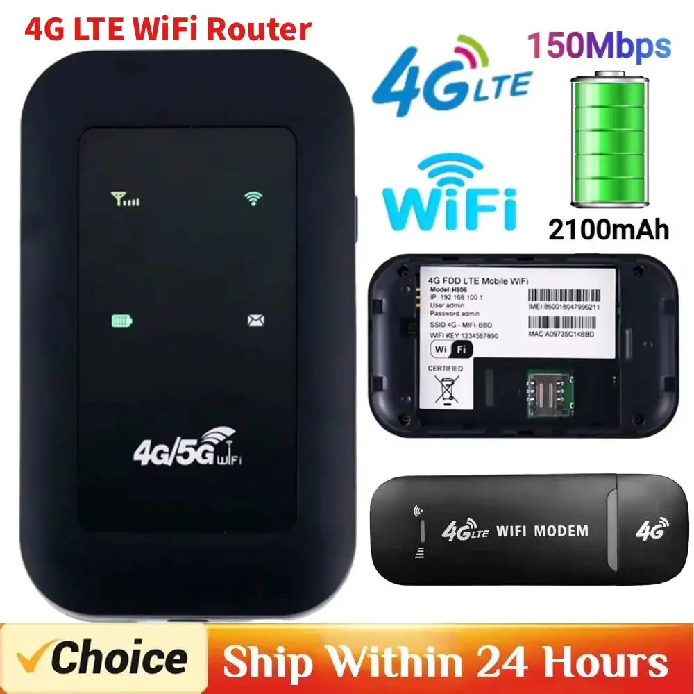 4G LTE Router 150Mbps WiFi Repeater Signal Amplifier Network Expander Mobile Hotspot Pocket Wireless Mifi Modem SIM Card Slot