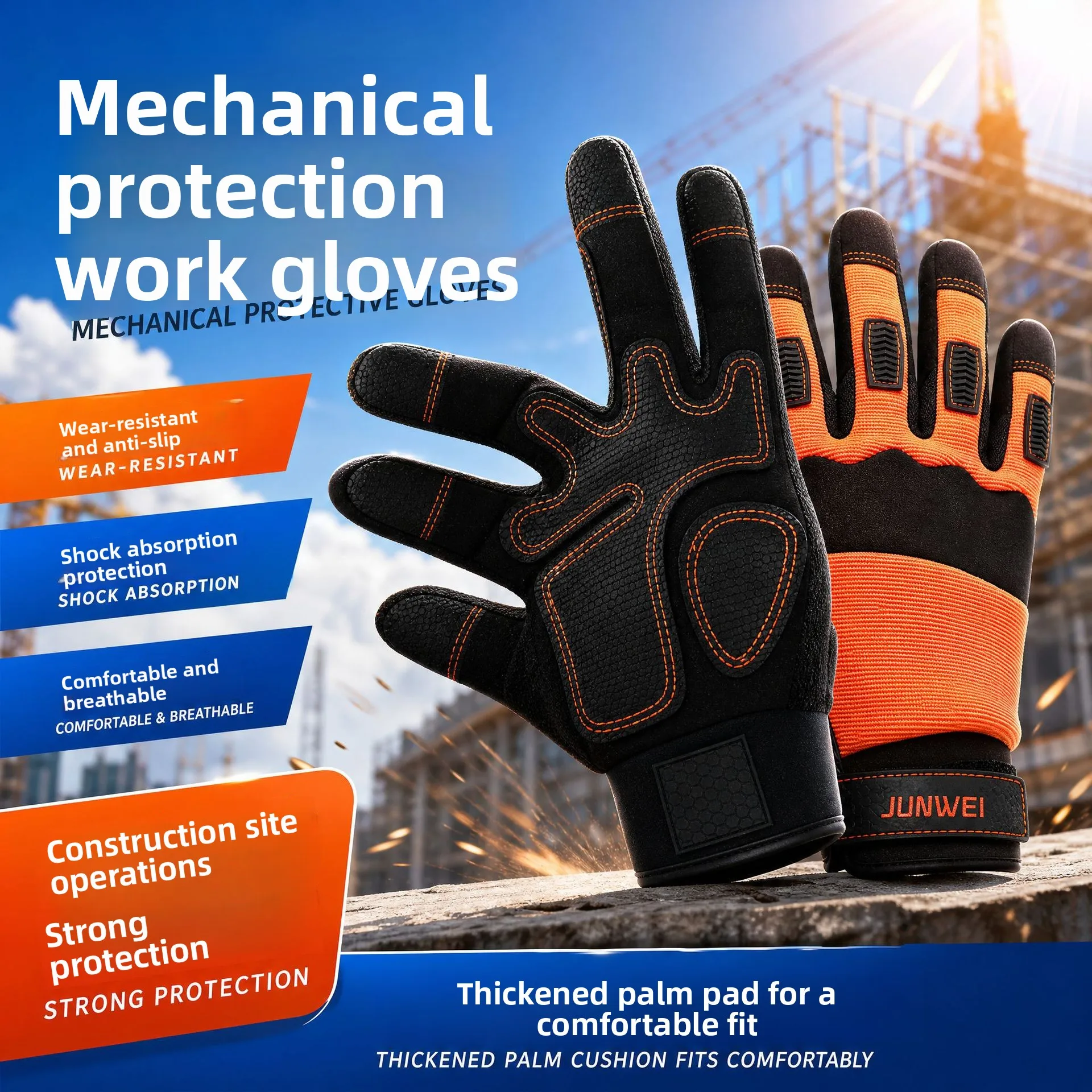 1 Pair High Dexterity Work Gloves for Men and Women - Touch Screen Compatible with Excellent Grip for Multipurpose Utility