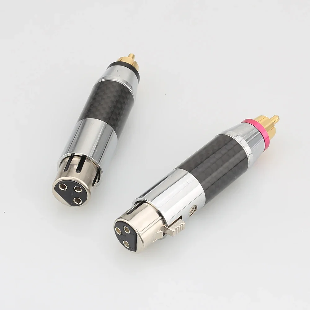 Audiocrast adaptor XLR ke RCA berlapis Rhodium adaptor RCA jantan ke XLR adaptor betina jantan XLR ke RCA adaptor colok betina