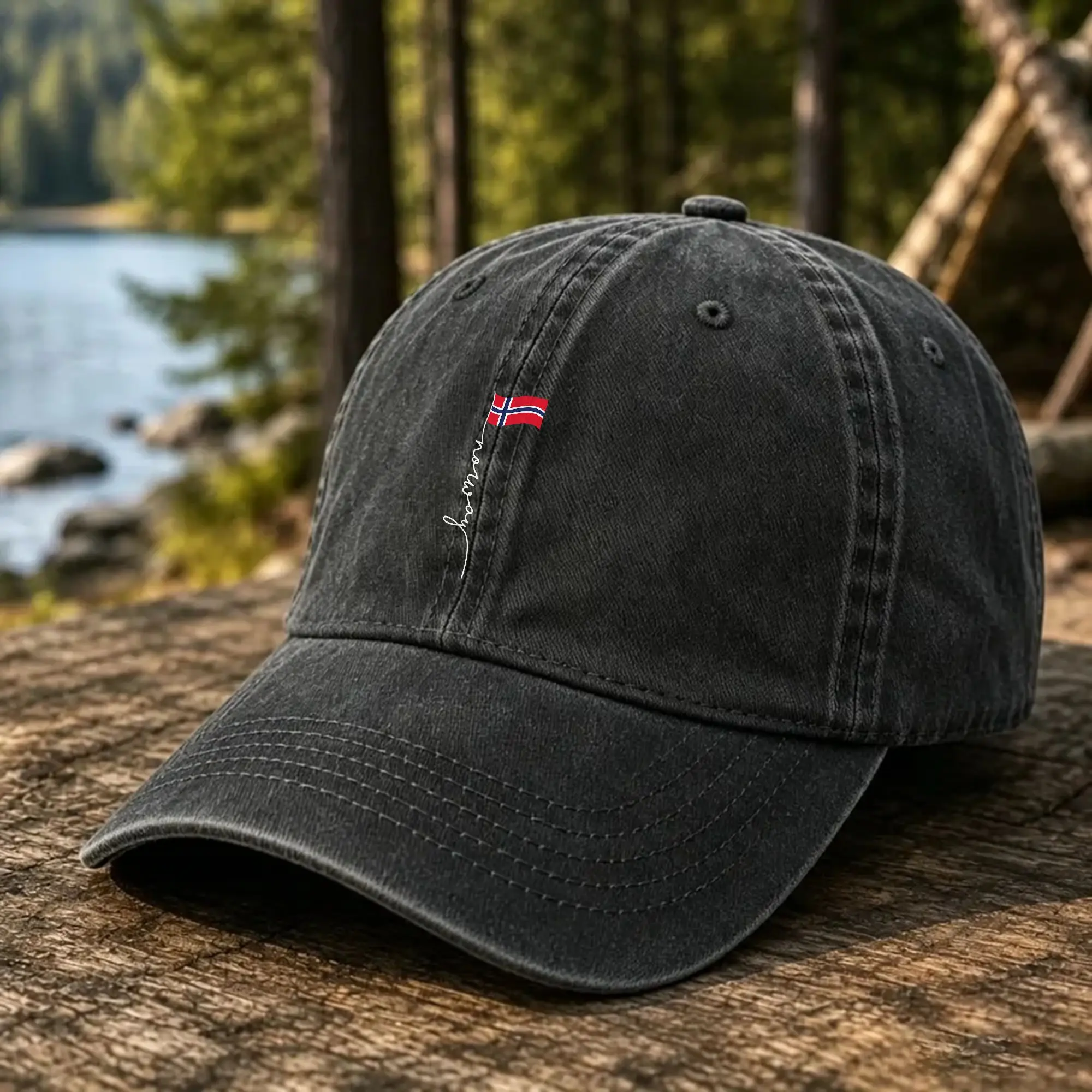Baseball Cap Family Heritage Gifts Norway Signature Flag Pole Spring Casual Hip Hop Hats  Men Adult Wholesale Snapback Cap