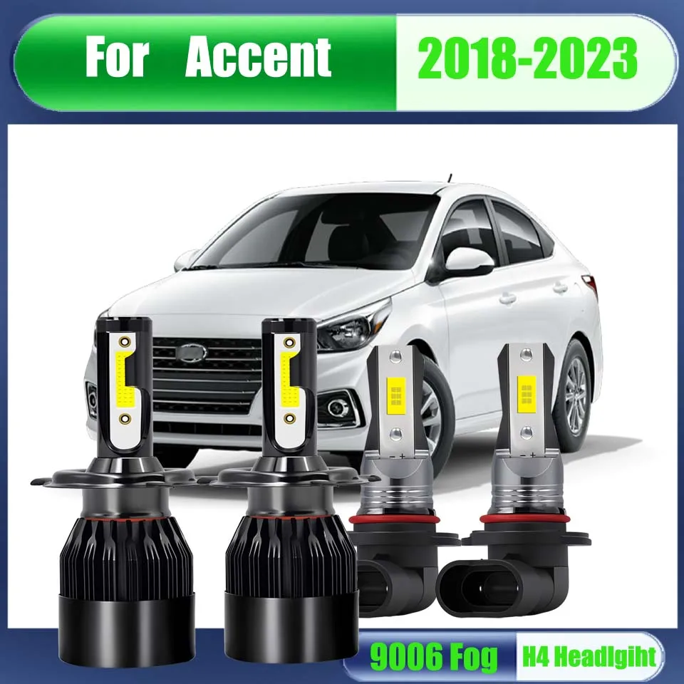 

Вентилятор охлаждения, светодиодная фара, высокая и низкая противотуманная фара, дорожная правая фара, замена для Hyundai Accent 2018 2019 2020 2021 2022 2023