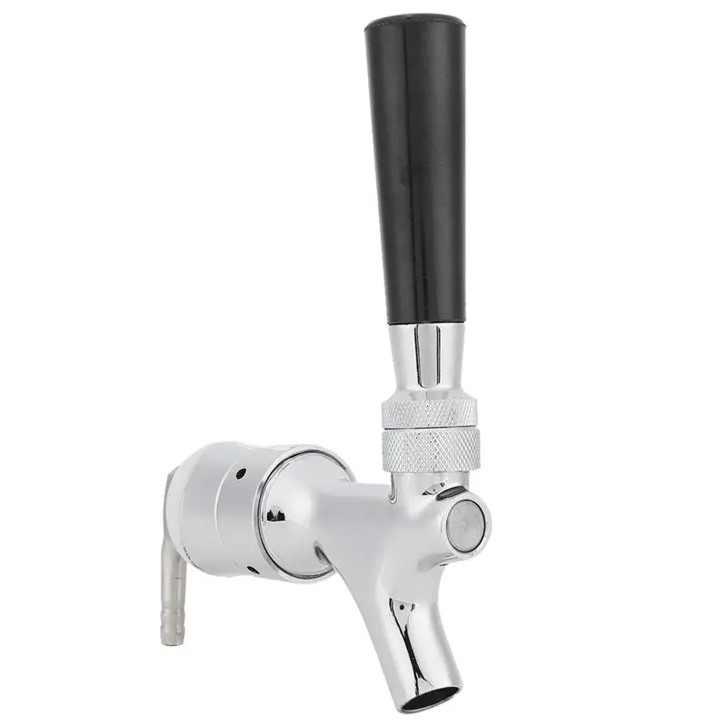 ABKO-Brass Tube Elbow Kegerator Beer Tap Faucet:Chrome Plating Draft Beer Faucet
