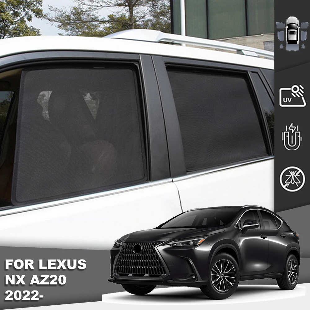 

For Lexus NX AZ20 450H+ 2022 2023 2024 Car Sunshade Shield Front Windshield Mesh Curtain Rear Side Baby Window Sun Shade Visor