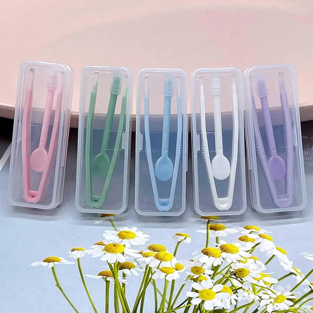 

Plastic Contact Lens Cases Simple Transparent Remover Tools Portable Remover Eyewear Accessories Box Case With Tweezers