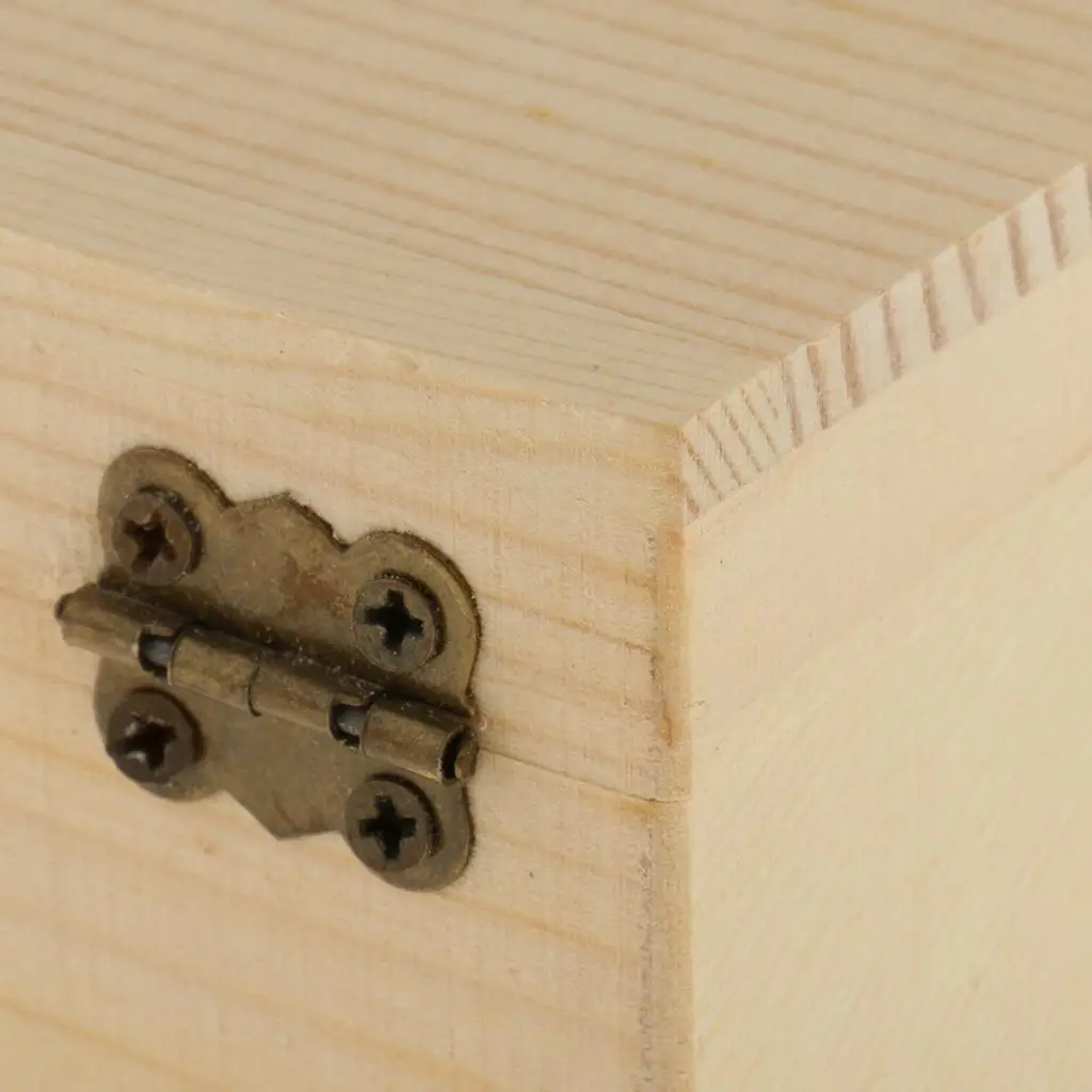 Wooden Box Natural Blank DIY Craft Supplies Mini Keepsake Case for Kids Crafts and Learning Fun