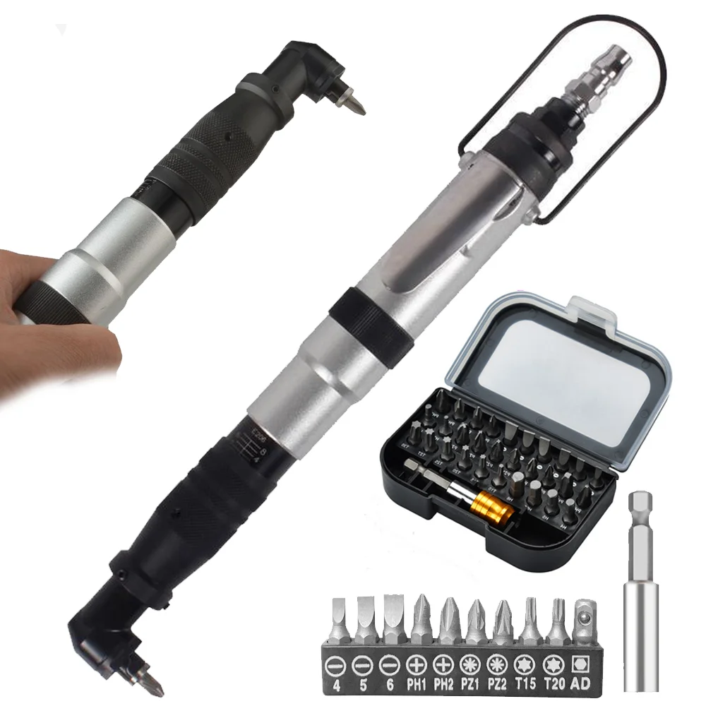 Automatic Shut-off Pneumatic Screwdriver 90° Elbow Torque Control Air Screwdriver Industrial Grade Air Screw Driver