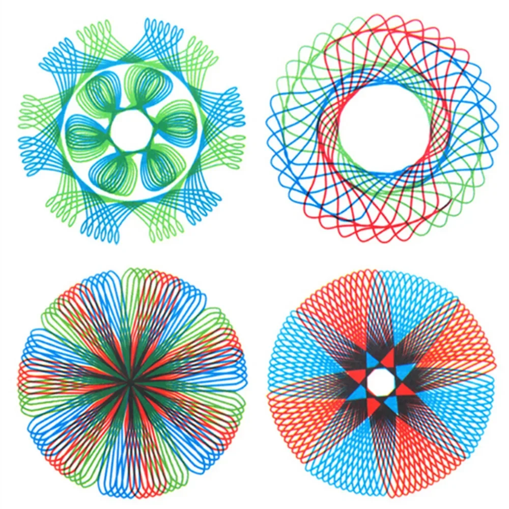 2024 New Spirograph Deluxe Set Design Tin Set Draw Spiral Designs Interlocking Gears & Wheels,draw Educational Toys