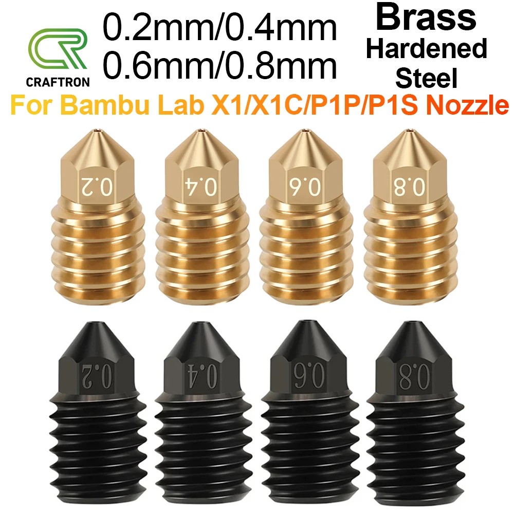 For Bambu Labs Nozzle P1s Nozzles 0.2 0.4 0.6 0.8 bambulab X1c nozzle P1p Bambulabs X1 Carbon for Bambulab Hotend