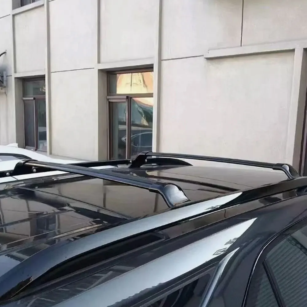 2PCS Cross Bar Fits For JEEP Compass 2017-2025 Roof Rail Rack Cargo Cargo Bars Rooftop Carrier Black