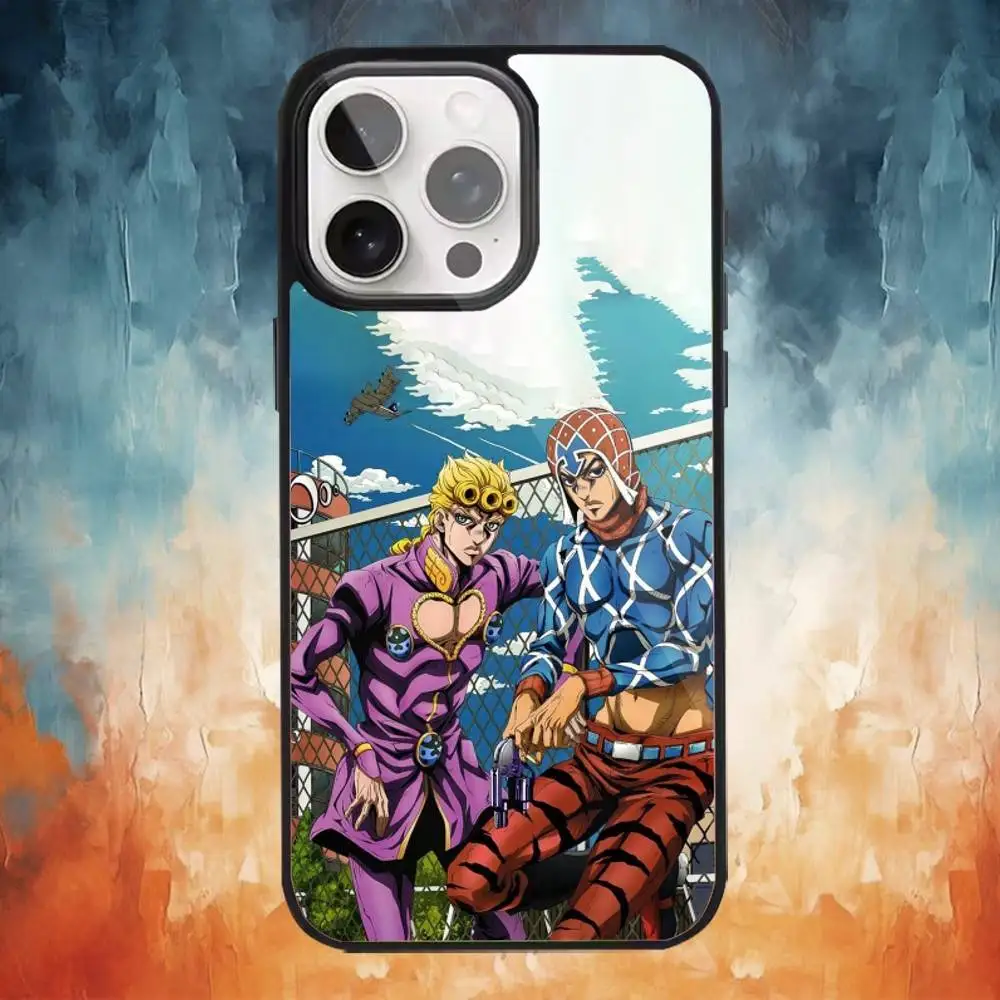J-JoJo Bizarre Adventure Handyhülle für iPhone17,16,15,14,13,12,11 Plus, Pro Max, magnetisches Magsafe-Wireless-Laden