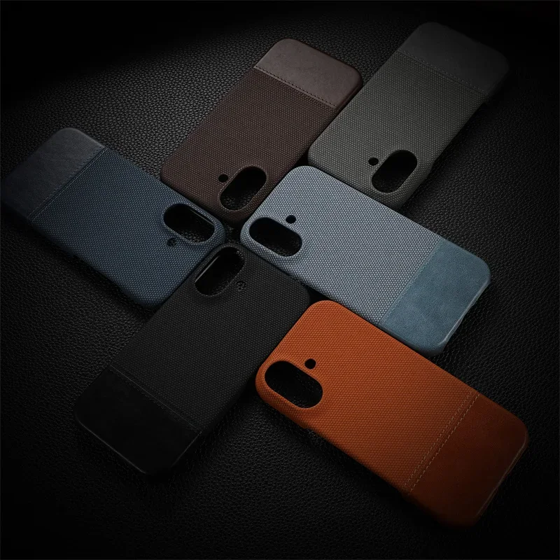 Luxury Matte Cotton Linen Soft Leather Phone Case For Apple iPhone 16 15 14 Plus 13 12 Pro Max Frameless Anti-Fingerprints Cover