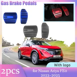 Car Gas Brake Rest Pedals for Nissan Ariya FE0 2023~2025 2024 Anti-Slip Aluminum Alloy Footrest Foot Pedal Cover Pad Accessories