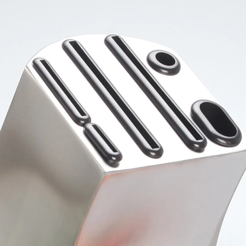 

Stainless Steel Kitchen Knife Holder Storage Organizer Heavy Duty Non-Slip Countertop Rack For Modern Traditional Kitchens