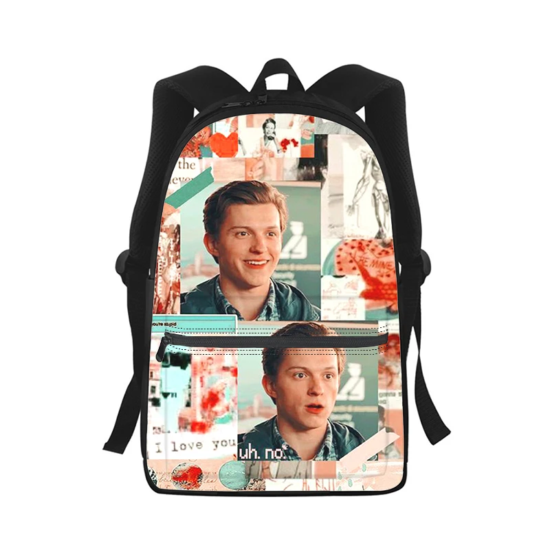 Tom Holland Mannen Rugzak 3d Print Mode Student Schooltas Laptop Rugzak Kids Reizen Schoudertas