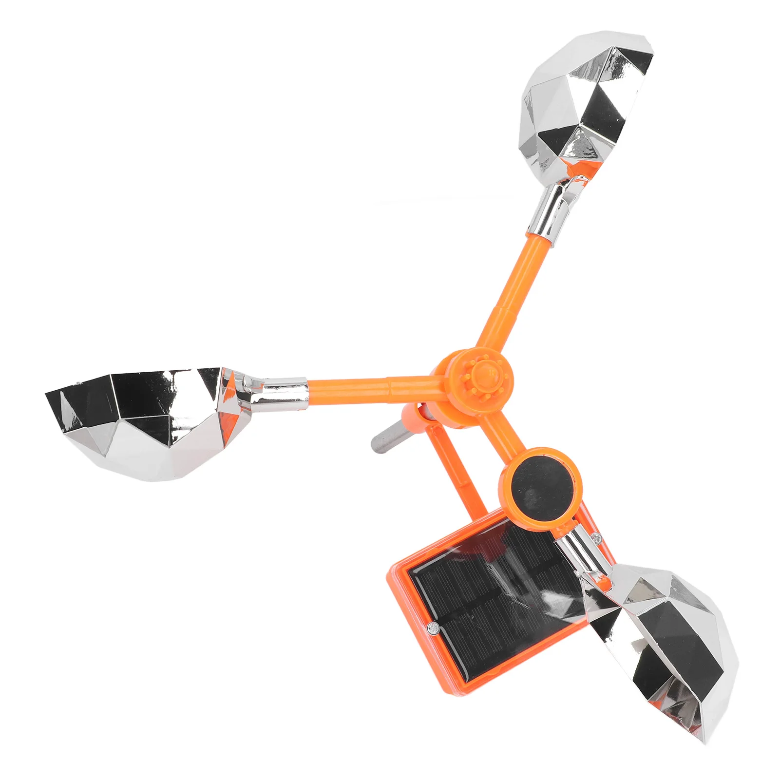 

Солнечная звуковая лампа с питанием от птиц 3-в-1 360 ° Вращающийся мигающий отпугиватель птиц для фруктового сада, фермы, сада, пон