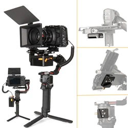 V Mount Clamp V-Mount/V-Lock Battery Holder Clip Adapter for DJI RS 3 RS2 RSC2 Gimbal Stabilizer