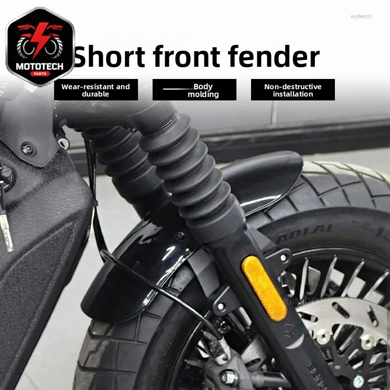 Applicable to Benda Black Flag 600 modified short front fender retro front mud tile water retaining guard special accessories