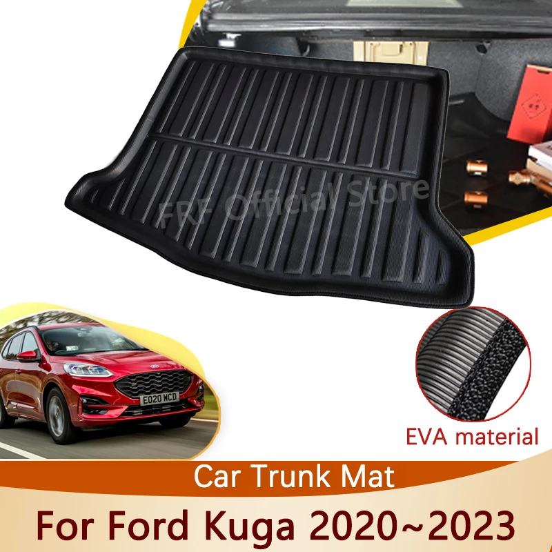 

Автомобильные аксессуары для Ford Kuga Escape 3 MK3 2020 2021 2022, автомобильные аксессуары, коврик для багажника, напольный поднос, водонепроницаемые наклейки