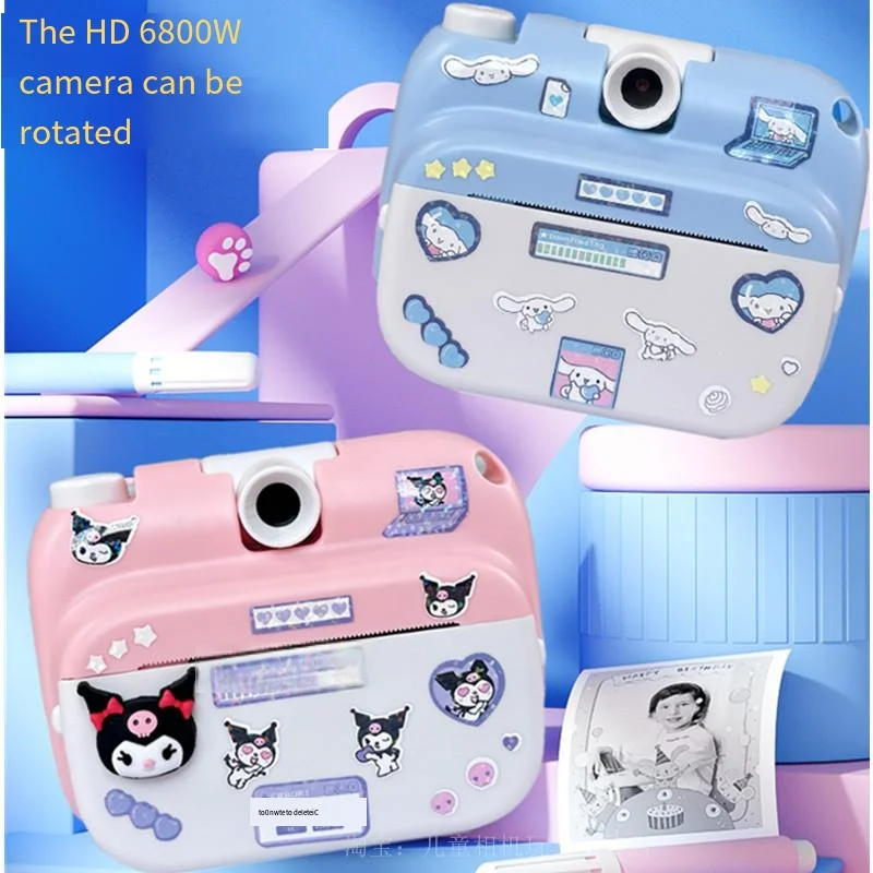 5-16-24 Rolls of Paper Japan New Sanrios Polaroid Camera Cute Kuromi Cinnamoroll Printable Photo Toy Girl Festival Birthday Gift