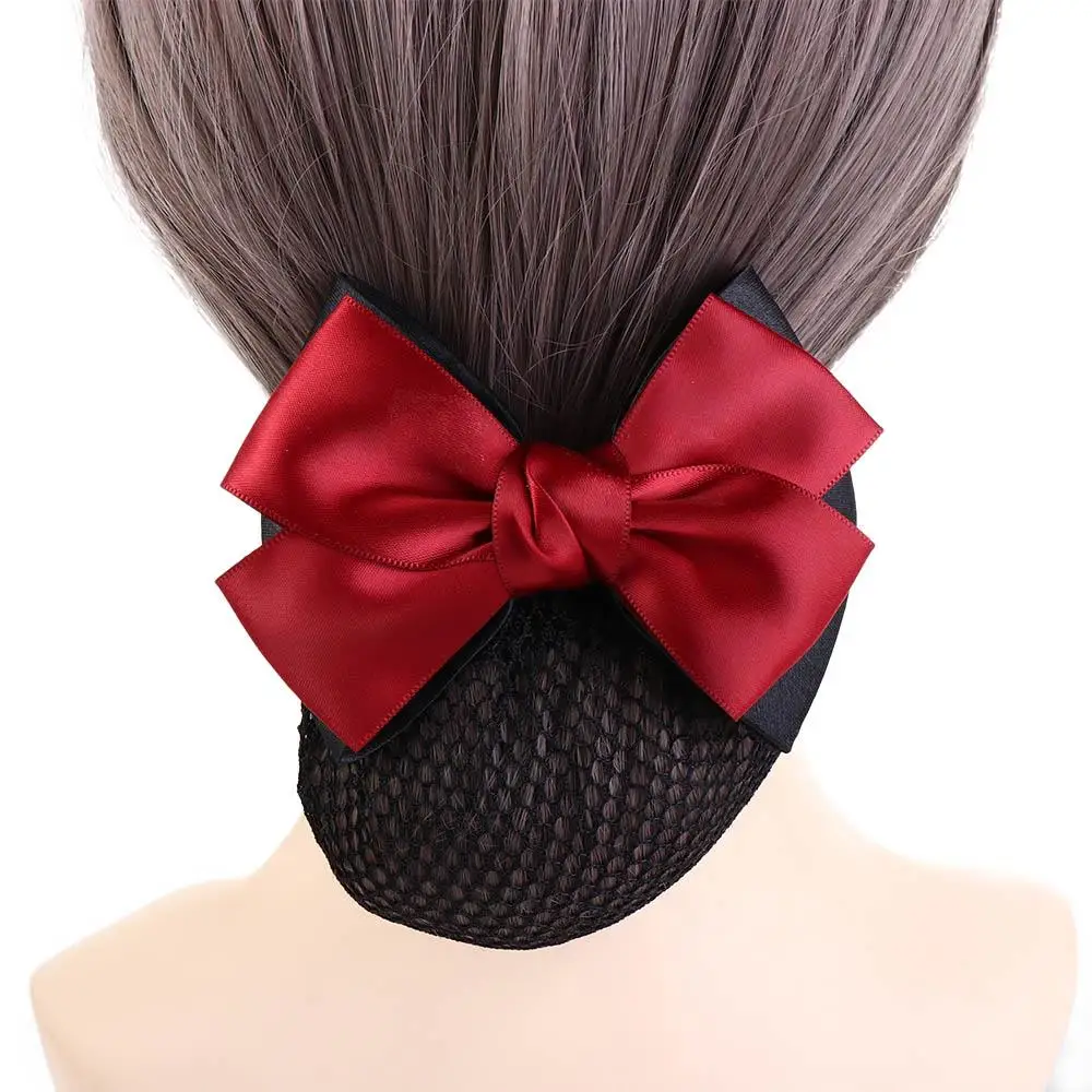 Meninas senhora do escritório grampo de cabelo acessórios para o cabelo net bun capa de cabelo feminino barrette net bun snood net bun crochê