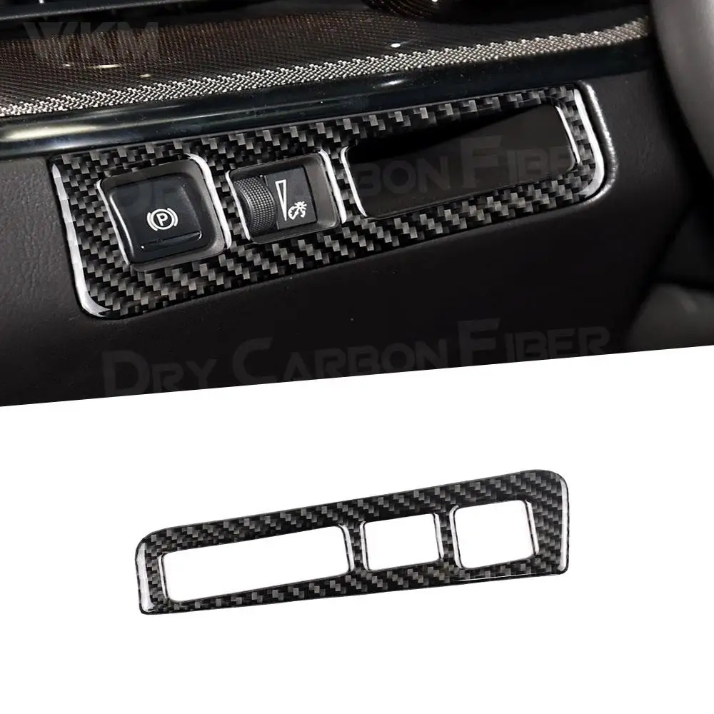 

1pcs Carbon Fiber Electronic Handbrake Button Trim Cover Car Accessories Interior Car Decor Car Trim for Cadillac XT5 2016-2019