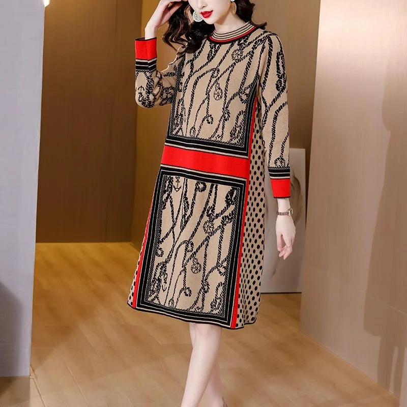 

Knitted Winter Women's Long Dress Party 2022 New Tight Sweater Dress Long Sleeve Mini Dress Korea Office Ladies Streetwear