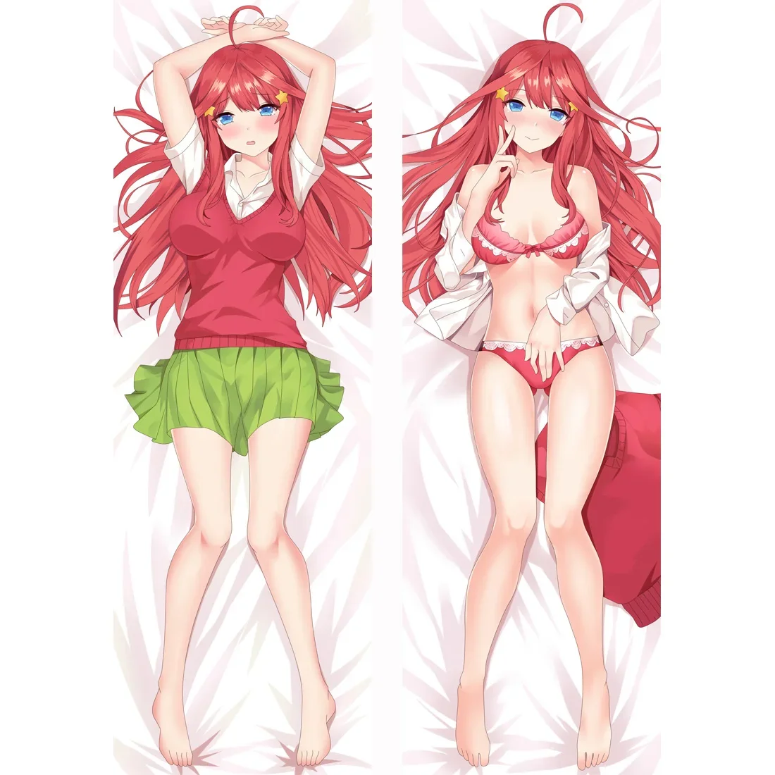 

The Quintessential Quintuplets Pillow Case Anime Dakimakura Waifu Otaku Hugging Body Nakano Itsuki Pillowcase Cosplay Customize