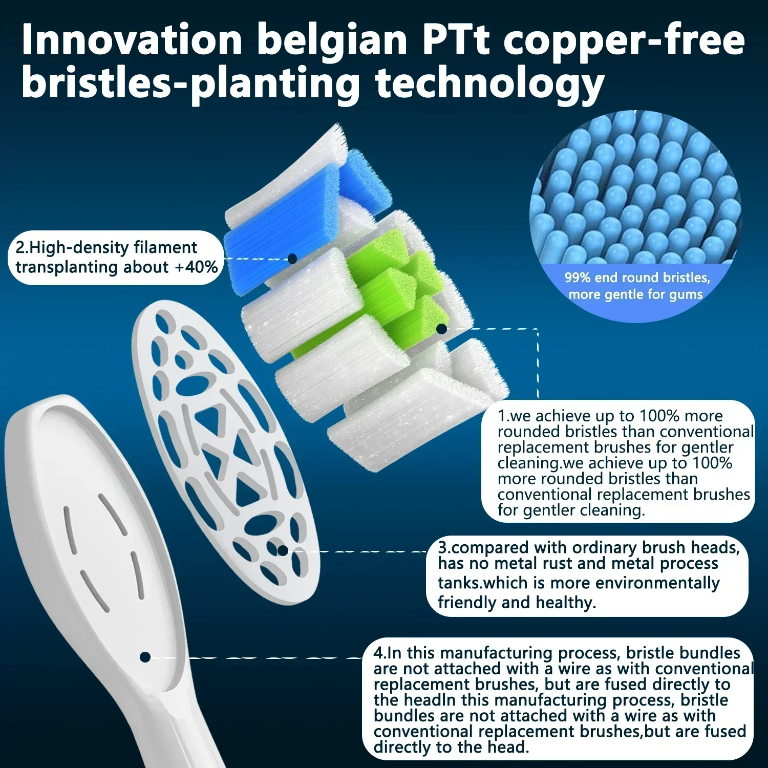필립스 소닉케어 교체용 칫솔 헤드, 필립스와 호환되는 전동 칫솔 헤드, 4 개, 8 개, 16 개