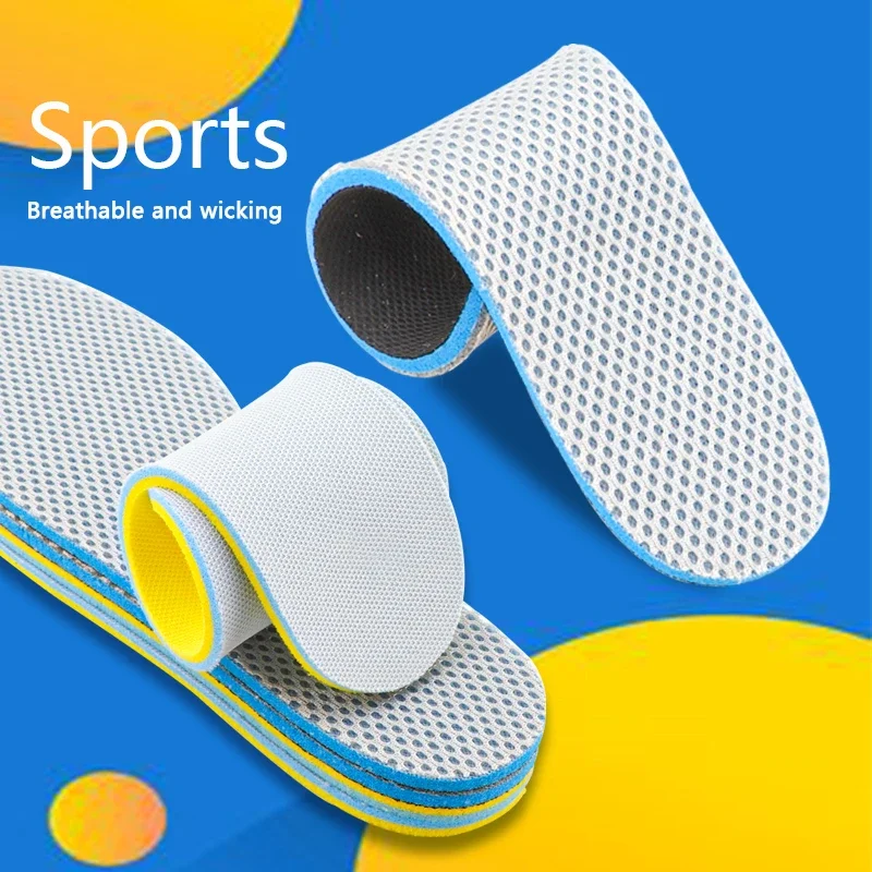 1 Pair Double Sided Breathable Insole Elastic Man and Woman Sports Insoles Comfortable Foots Care Inserts Shoe Accessories Sweat