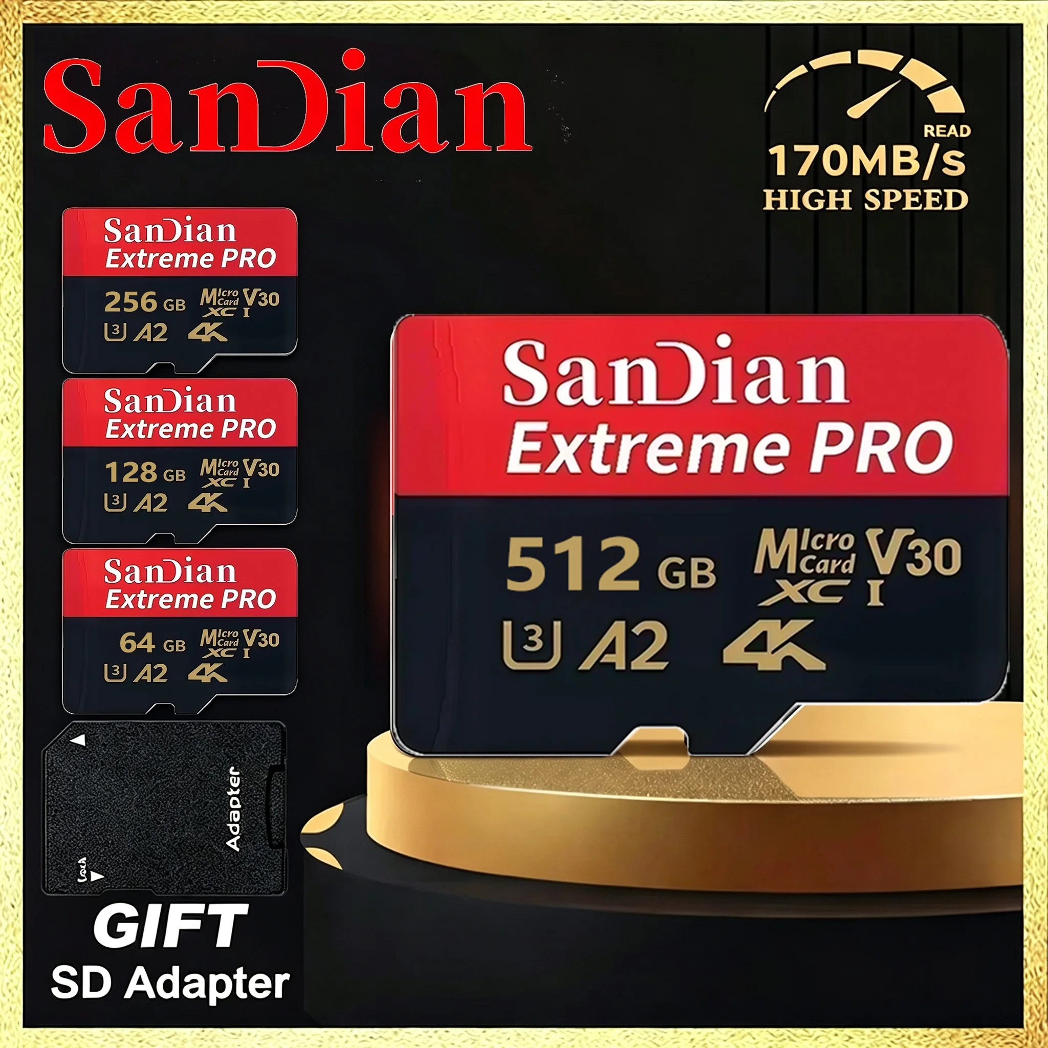 64GB 256GB 128GB Max Micro TF SD Card SD Cards TF Cards Memory Card A2 V60 for Phone/Smartphone/GPS/Router/Digital Frame/Toy