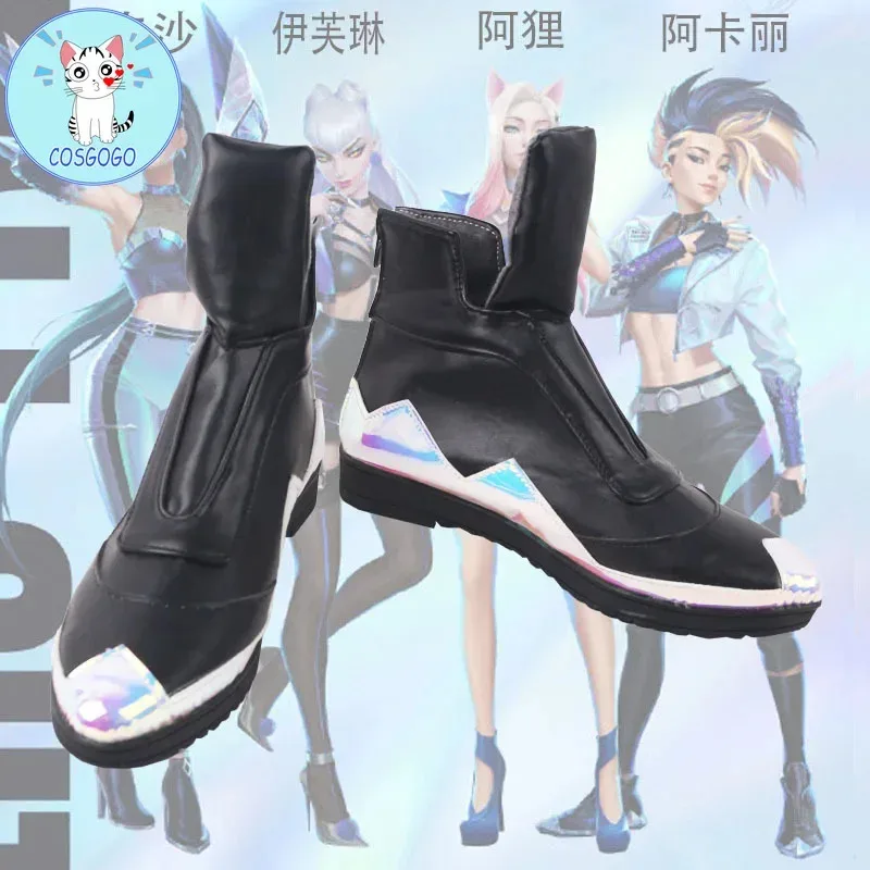 

LOL K/DA High Heels For Women Hot Game KDA ALL OUT Ahri Akali Kaisa Evelynn shoes cosplay boots