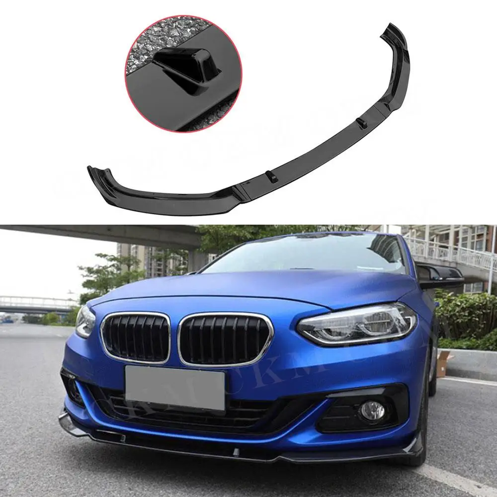 

Head Bumper Guard Gloss Black Front Lip Chin Spoiler for BMW 1 Series F20 Sedan Base 118i 120i 125i 2017 2018 Car Styling