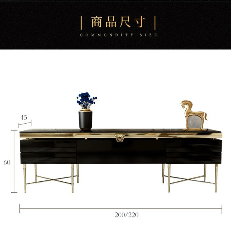 

Light luxury tempered glass TV cabinet coffee table combination modern simple living room small apartment