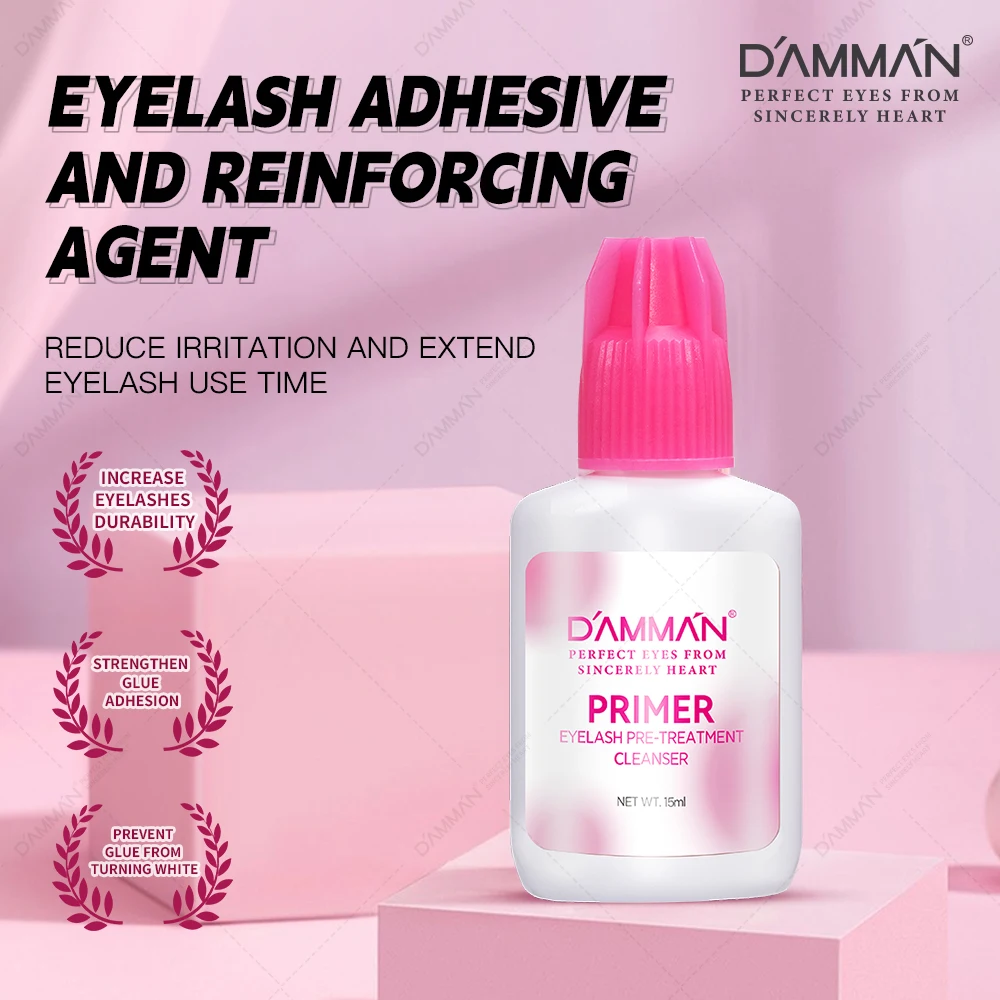 DAMMAN 15ml Original Primer Eyelash Extensions False Lash Glue Professional Eyelash Fixing Adhesive Makeup Tools & Accessories