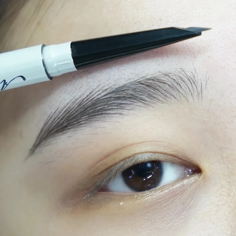 جديد الفن تظهر قلم الحواجب المهنية ماكياج العين الفنان مقاوم للماء قلم الحواجب البرية خط تصميم الجذر وفرع #5