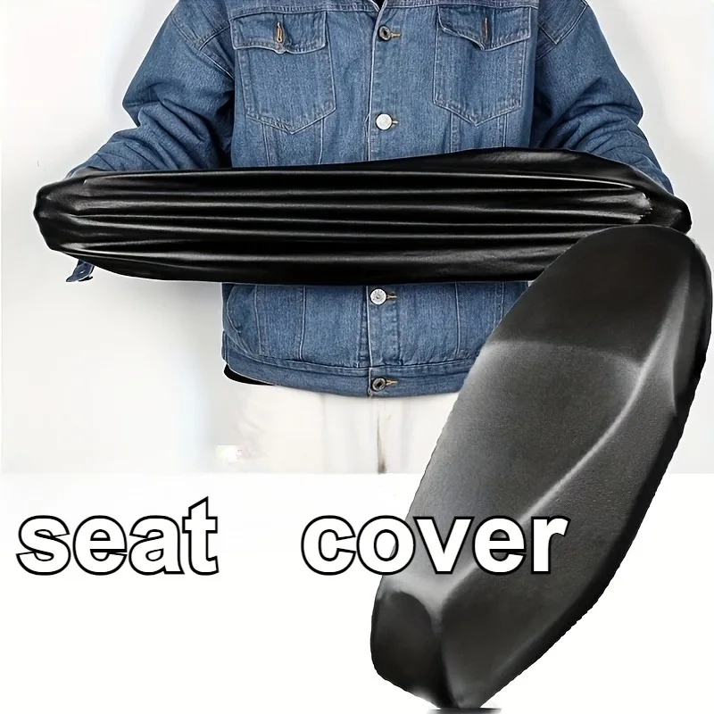 

1pc PVC Leather Motorcycle Seat Cover, Universal Fit, Waterproof, Dustproof, Anti-Slip Cushion Protector for Motorbike&Scooter