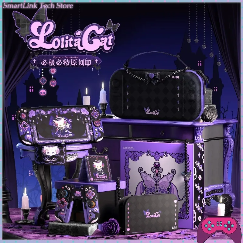 

Biji Bete Protective Case Gothic Lolita Cat for Nintendo Switch OLED NS 2nd Generation Controller Shell Game Console Accessories