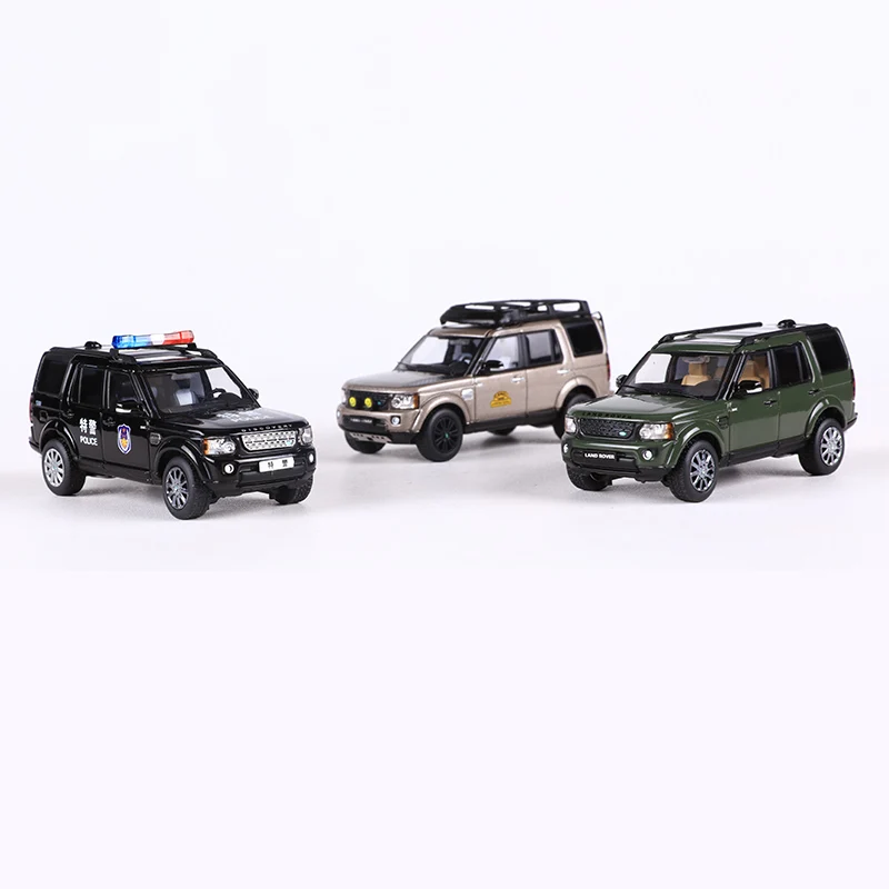 DISCOVERY 4-Alloy Model Car, preto, branco, cinza, prata, GCD 1:64