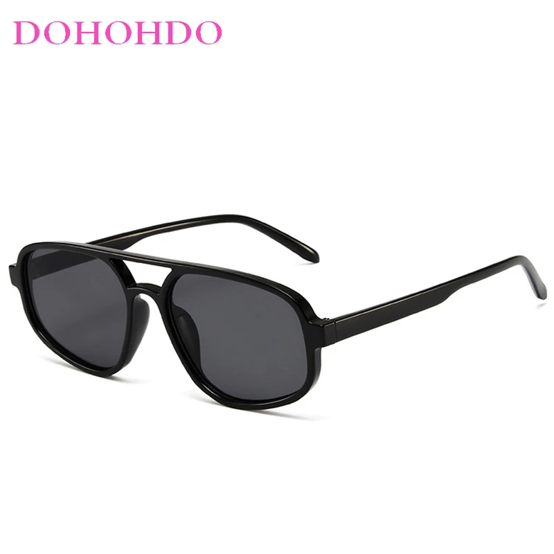 Nuovi occhiali da sole a doppio ponte retrò moda uomo semplice pilota leggero occhiali da sole da donna Ins Trending Shades UV400 Wholesa Eyegals