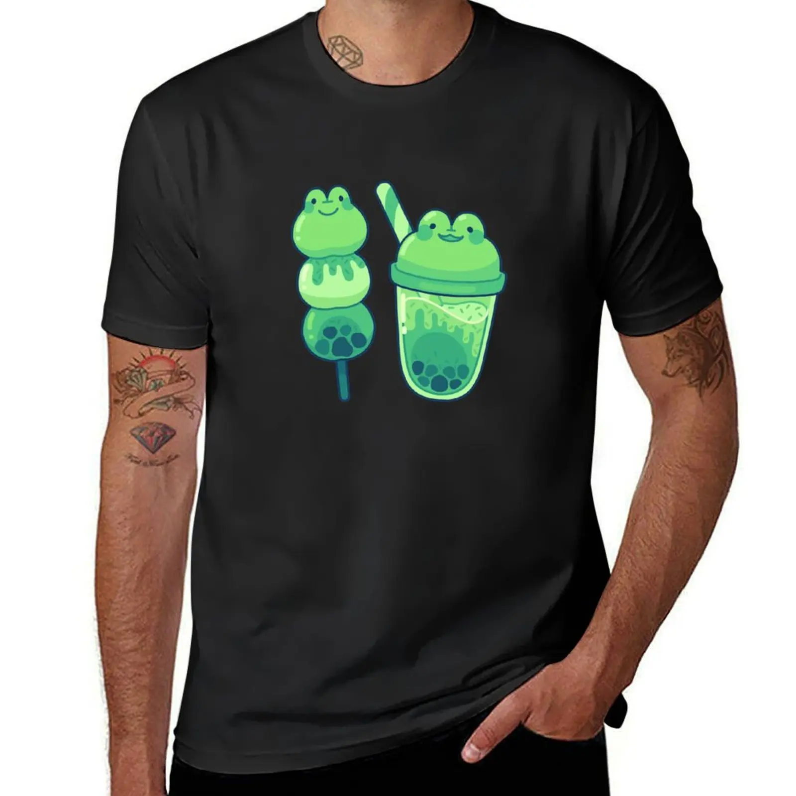 Froggy snacks T-Shirt korean fashion hippie clothes anime clothes Men's cotton t-shirt