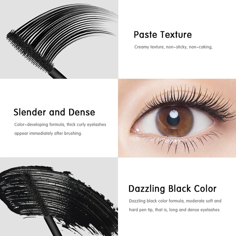 3D Silk Fiber Waterproof Mascara Eyelash Extension Black Browm Thick Curling Eye Lash Eyes Makeup Tool Korean Cosmetic косметика