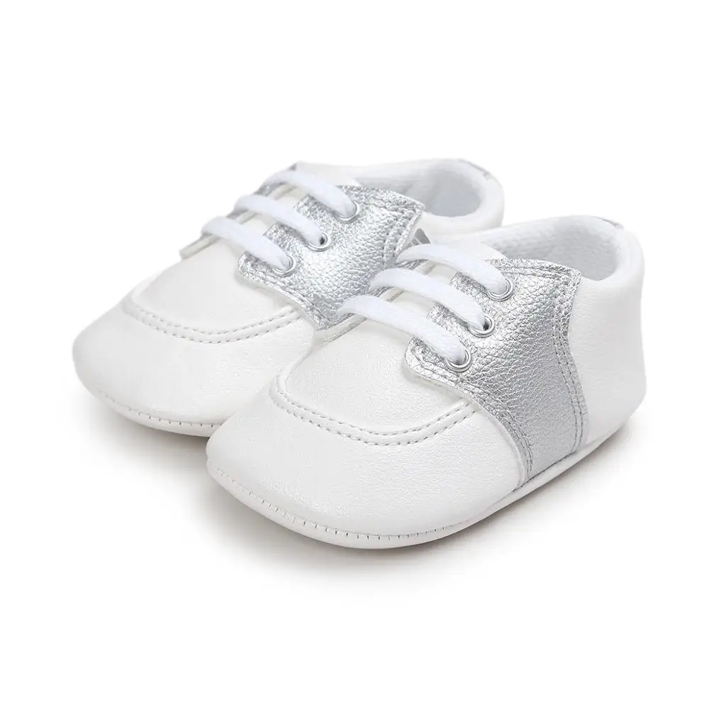 Sports Style Newborn Infant First Walkers Baby Shoes Boy Girl PU Sneaker Comfort White Shoes Casual Crib Moccasins