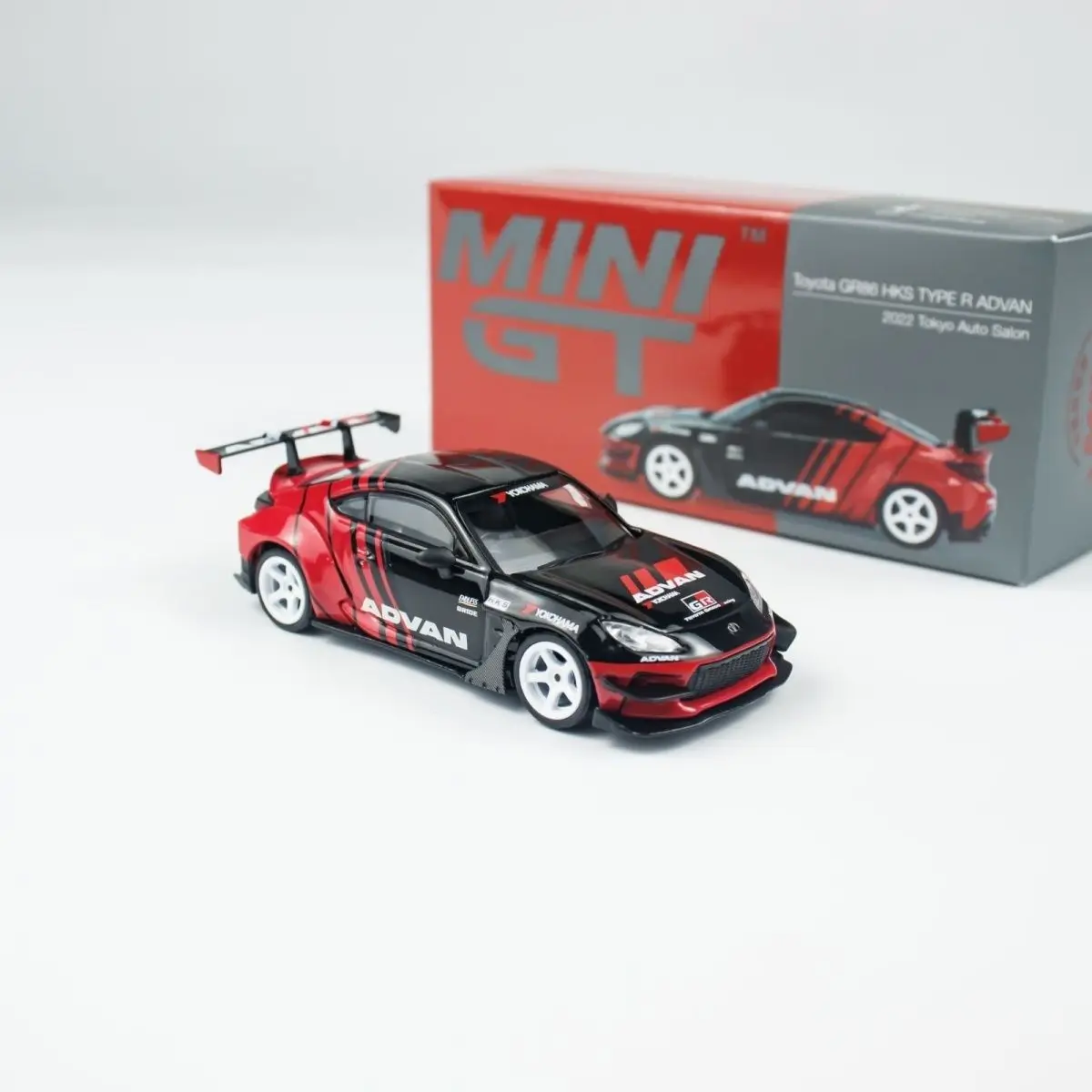 

MINI GT 1:64 Toyota 956 GR86 HKS ADVAN Coating Alloy Car Model Toys