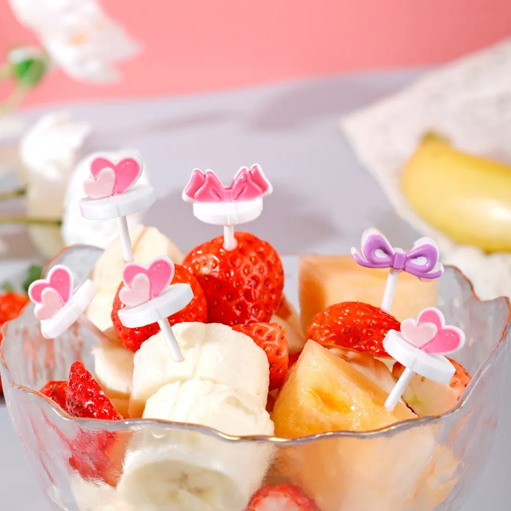 

8PCS/Set Fruit Fork Mini Cartoon Children Snack Cake Dessert Pick Toothpick Bento Lunches Party Decoration Bento Box Accessories