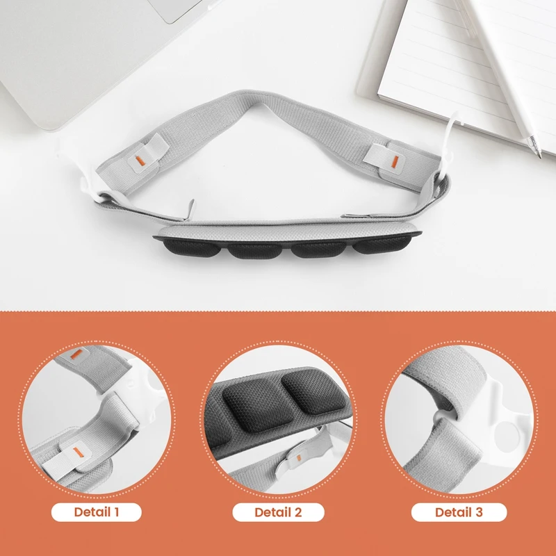 لـ Vision Pro توزيع الضغط على عصابة الرأس القابلة للتعديل وملحق الضغط لأغطية الرأس لراحة معززة