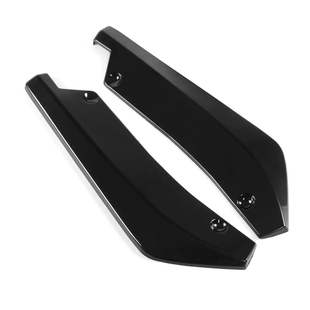 Universele 2 Stuks Helder Zwarte Auto Achterbumper Diffuser Beschermer Achteraan Lip Wrap Hoek Splitters Geschikt Voor Ontwijk Uitdager 2008-2020